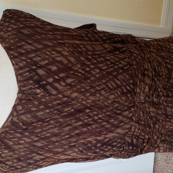 Coldwater Creek Brown & Tan Dressy Dress - Picture 7 of 13